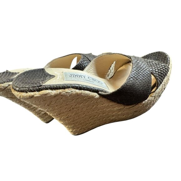 Jimmy Choo Authentic‎ Espadrille Wedge Sandals Size 39/6 Women's - Picture 8 of 10